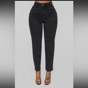 Fashion Nova Dress To Kill Mom Jeans - Black